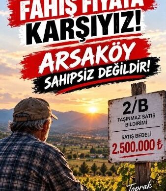 Arsaköy'de 2B Arazi Bedelleri Tartışma Konusu