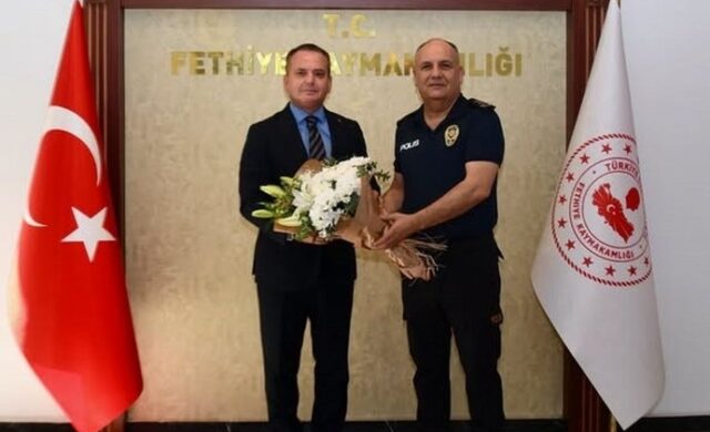 Fethiye İlçe Emniyet Müdürü Muzaffer Yüceur ve Kaymakam Fatih Akkaya'nın ziyareti