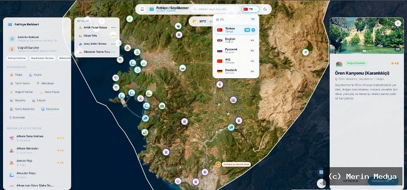 Fethiye ve Seydikemer Dijital Turizm Haritası Yayında