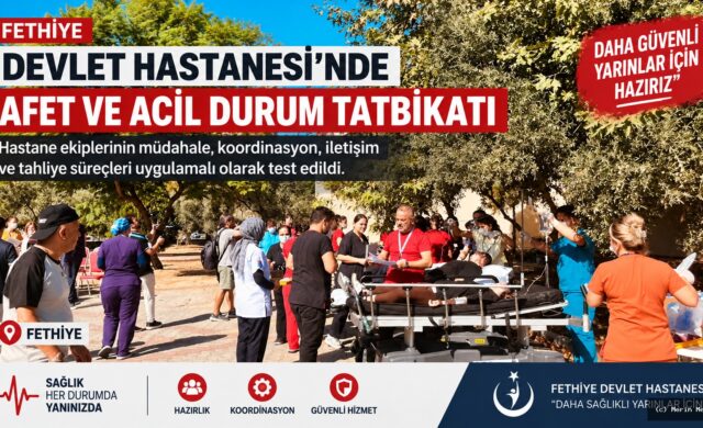 Fethiye’de Deprem Tatbikatı: Seyyar Hastane Kuruldu