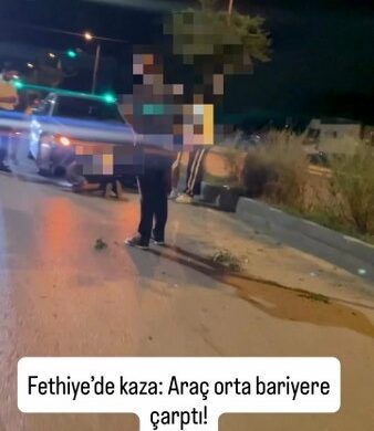 Fethiye’de Kontrolden Çıkan Araç 2 Araca Çarptı